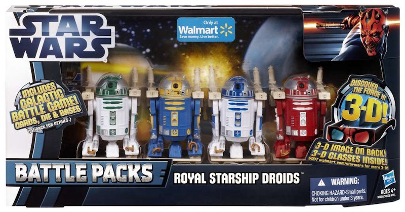 Hasbro Star Wars Battle Pack Royal Starship Droids R2-R9, R2-N3, R2-B1 &  R2-D2 Exclusive Action Figure (3-Pack)