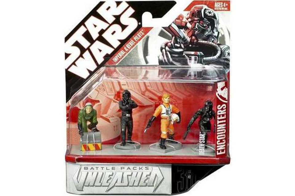 Hasbro Star Wars Battle Packs Unleashed Imperial & Rebel Pilots Action Figure (4-Pack)