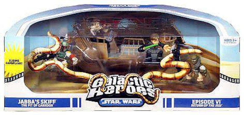 Hasbro Star Wars Galactic Heroes Cinema Scenes Jabba's Skiff The Pit of  Carkoon Mini Figure Set