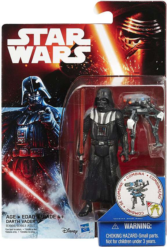 3.75'' Darth Vader Star Wars 2005 Collectible Figure & lightsaber weapon Toy 