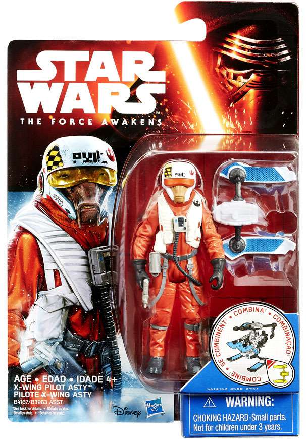 HASBRO STAR WARS THE FORCE AWAKENS X-WING PILOT ASTY 3.75” WAVE 2 ACTION FIGURE 