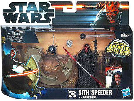 Hasbro Star Wars 2012 Sith Speeder with Darth Maul Set Vehicle