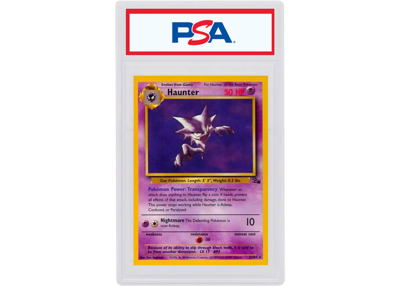 Haunter-Holo 1999 Pokemon TCG Fossil #6/62 (PSA or BGS Graded) - 1999 - US Haunter-Holo 1999 Pokemon TCG Fossil #6/62 (PSA or BGS Graded) - 1999 - US