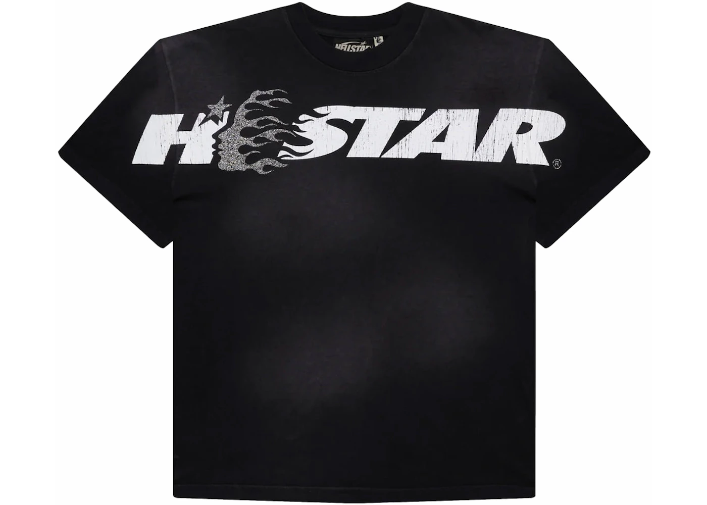 Hellstar Cartoon Logo Glitter Logo T-shirt Black Men's FW24 US