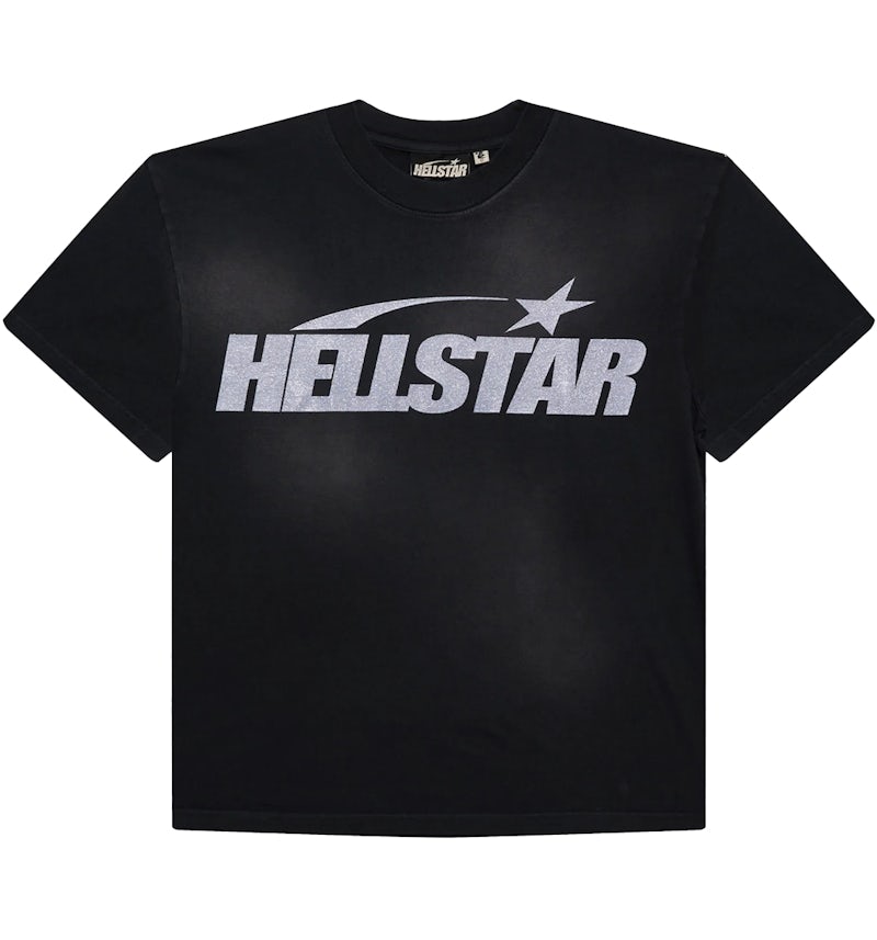 Hellstar Classic Glitter Logo T-shirt Black Men's - FW24 - US