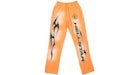 Hellstar Fire Orange Flare Bottom Sweatpants Orange Dye