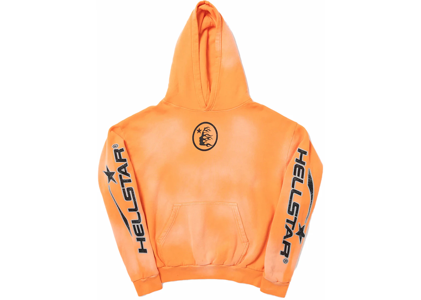 Hellstar Fire Orange Hoodie Orange Dye Men's FW23 US