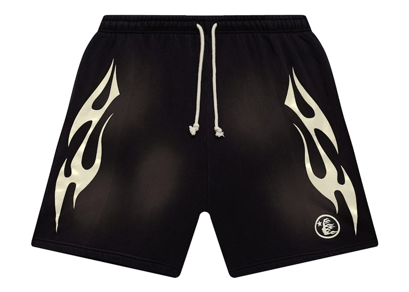 Hellstar Flame Shorts Brown/White Men's FW24 US