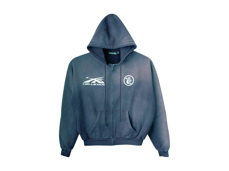Hellstar HS Logo Zip Up Hoodie Emerald Men's - SS25 - US