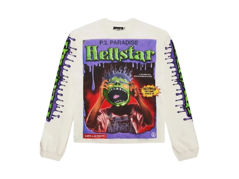 Pre-owned Hellstar Men's   Zombie Longsleeve T-shirt In White