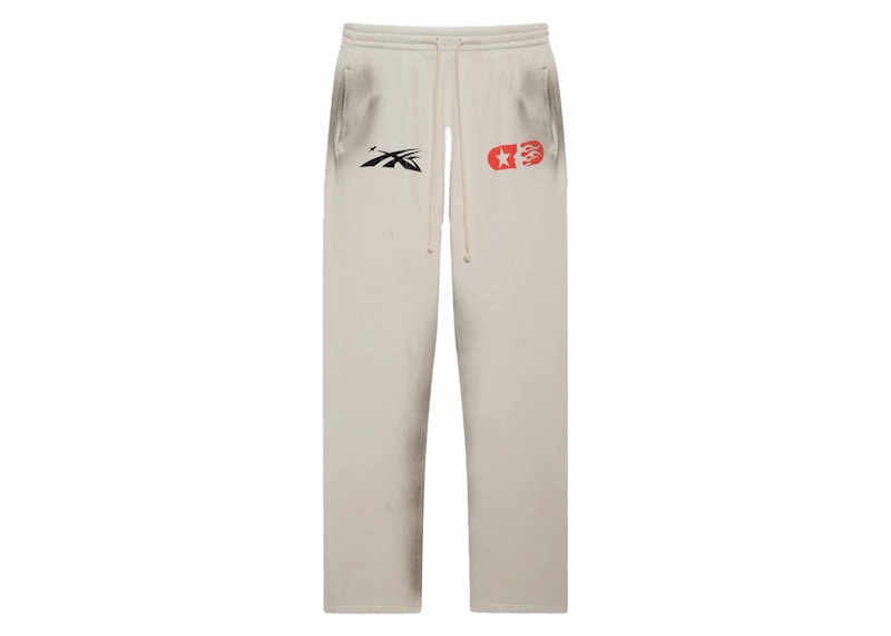 Pre-owned Hellstar If You Dont Like Us Beat Us Sweatpants In Grey In Gray