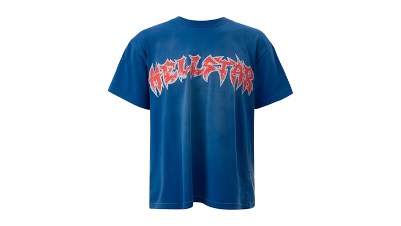 Hellstar Metal Logo T-shirt Blue Men's - SS26 - US