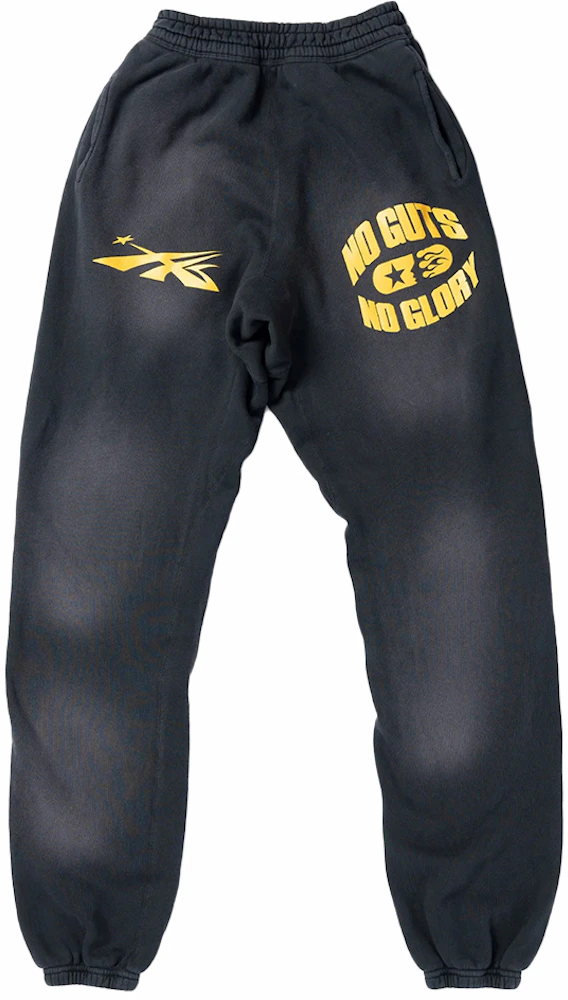 Hellstar No Guts No Glory Closed Elastic Bottom Sweatpants Midnight Dye  Black Men's - FW23 - US