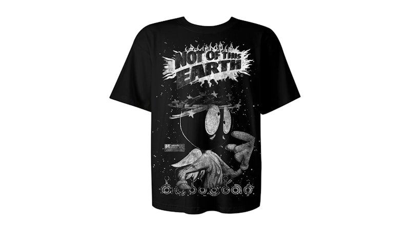 Hellstar Not Of This Earth T-shirt Black Men's - SS26 - US
