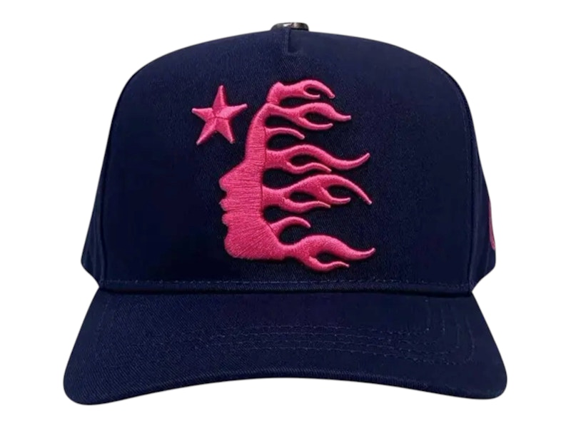 Hellstar OG Logo Snapback Hat Pink/Navy Men's - US