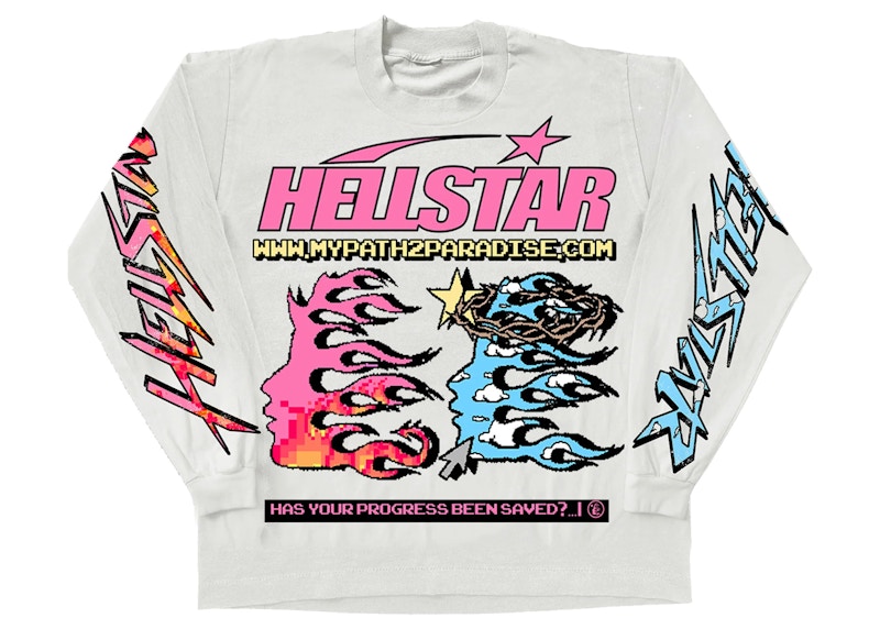 Hellstar Pixel L/S Tee White - FW23 - US