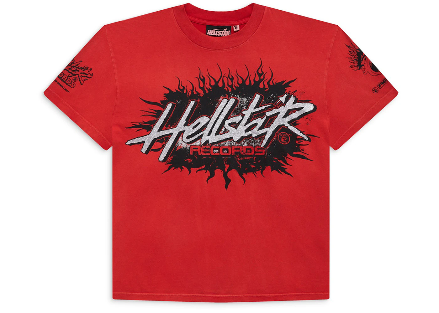 Hellstar Records T-Shirt Red Men's - FW24 - US