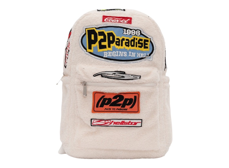 Hellstar Sherpa Patchwork Backpack White