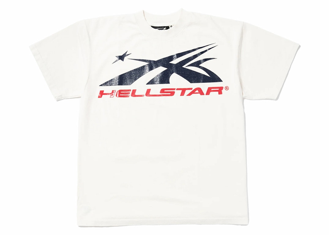 Pre-owned Hellstar Sport Logo Gel T-shirt White