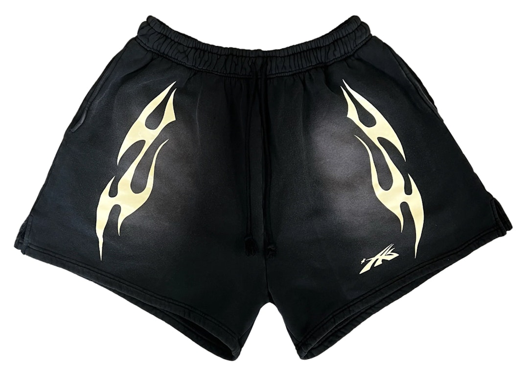 Pre-owned Hellstar Sports Flame Shorts Black