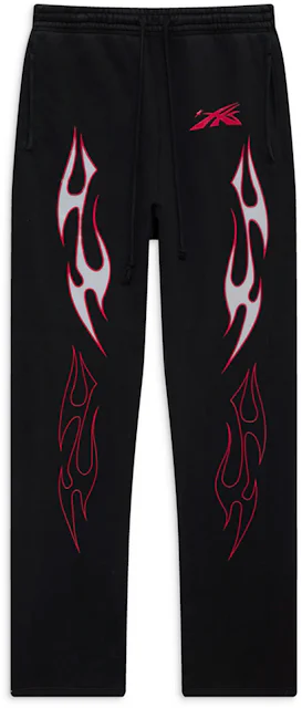 HellStar Future Flame Sweatpants Grey/Pink