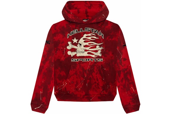 Hellstar Hoodie: A Trendsetting Apparel in the USA 2 Hellstar Sports Tie-Dye Skull Hoodie Red