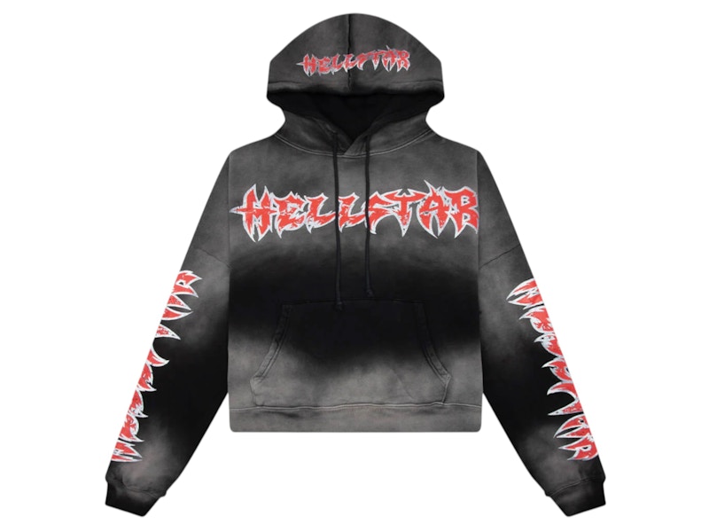 Hellstar Stars Shine Graffiti Hoodie Black Men's - US