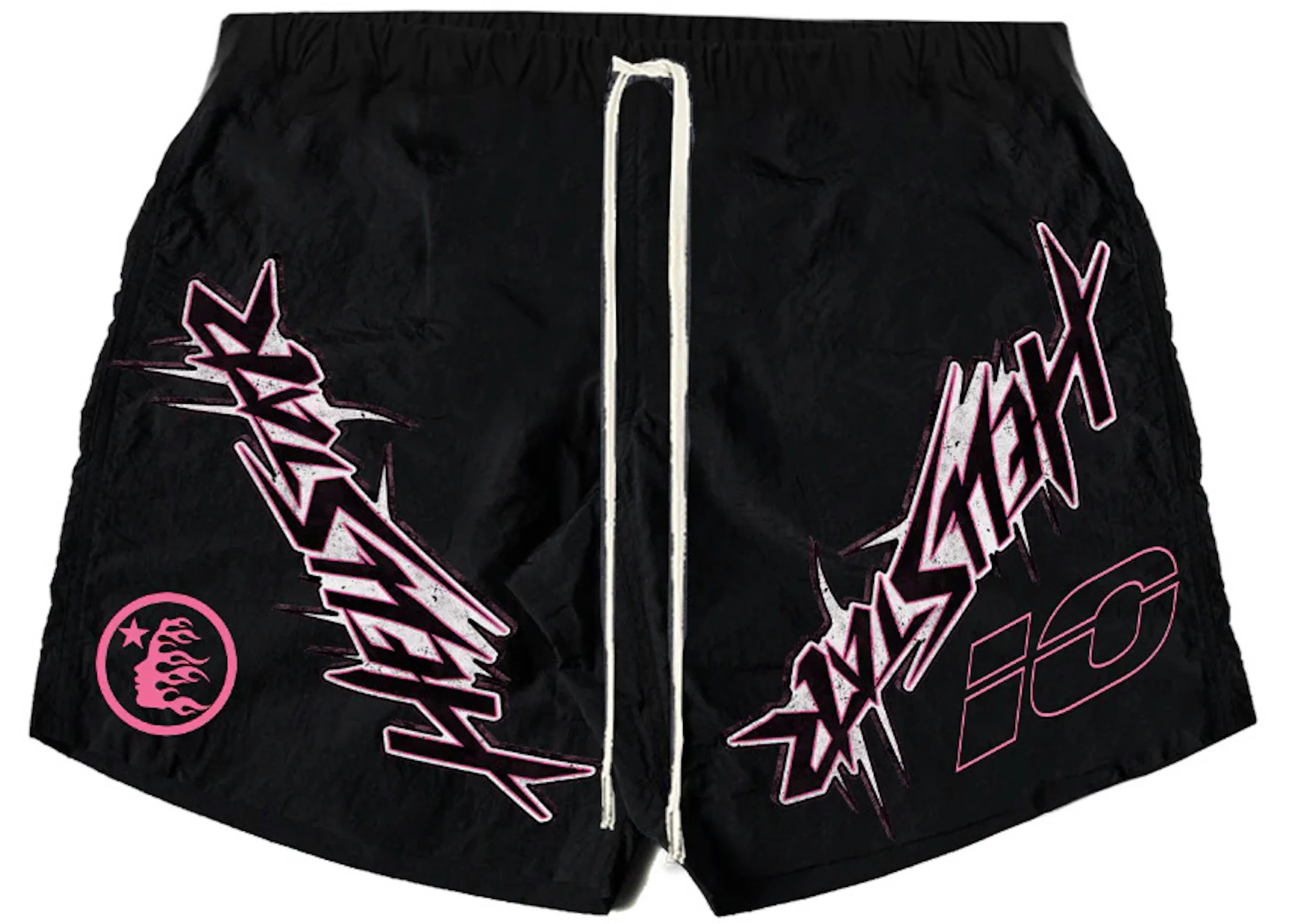 Hellstar Waxed Nylon Athletic Shorts Black - FW23 - US