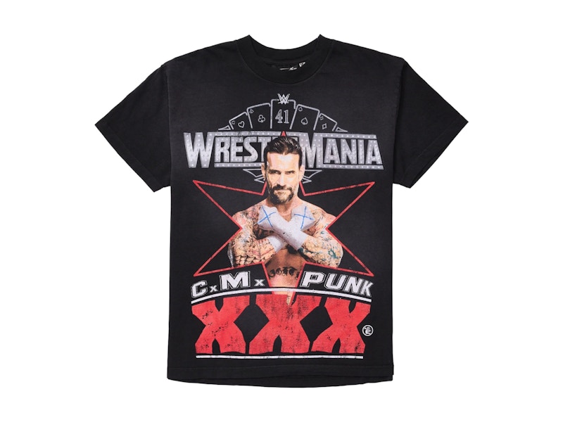 Hellstar Wrestlemania CM Punk T-Shirt Black Men's - SS25 - US