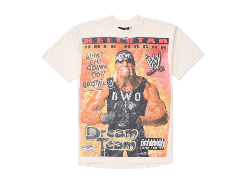 Hellstar Wrestlemania Hulk Hogan T-Shirt Cream White Men's SS25 US