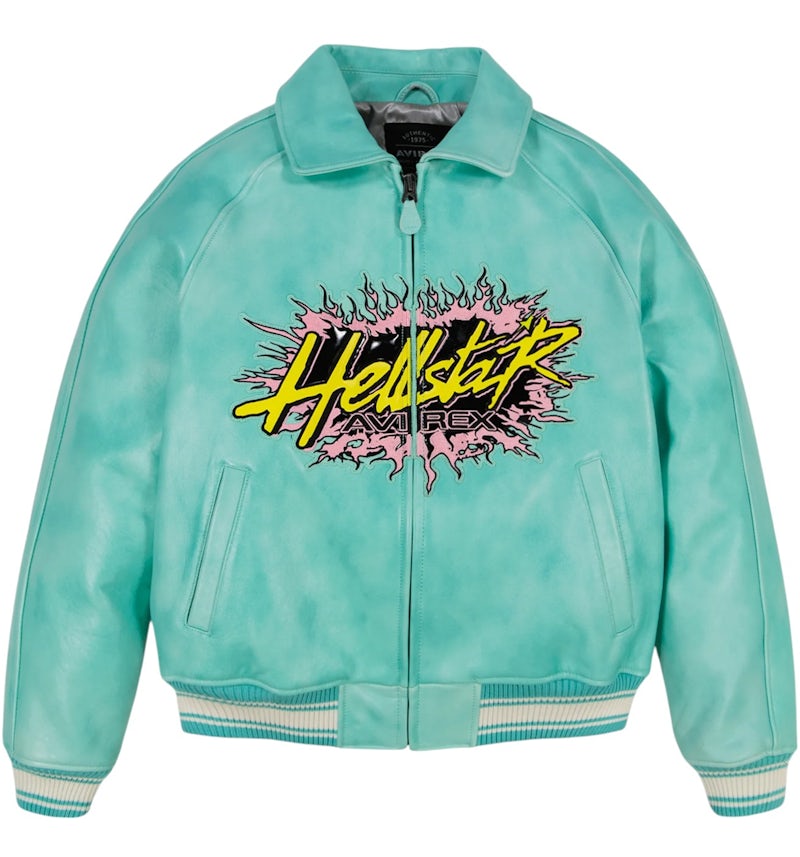 Hellstar x Avirex Jacket Turquoise Men's SS25 US - Main Image