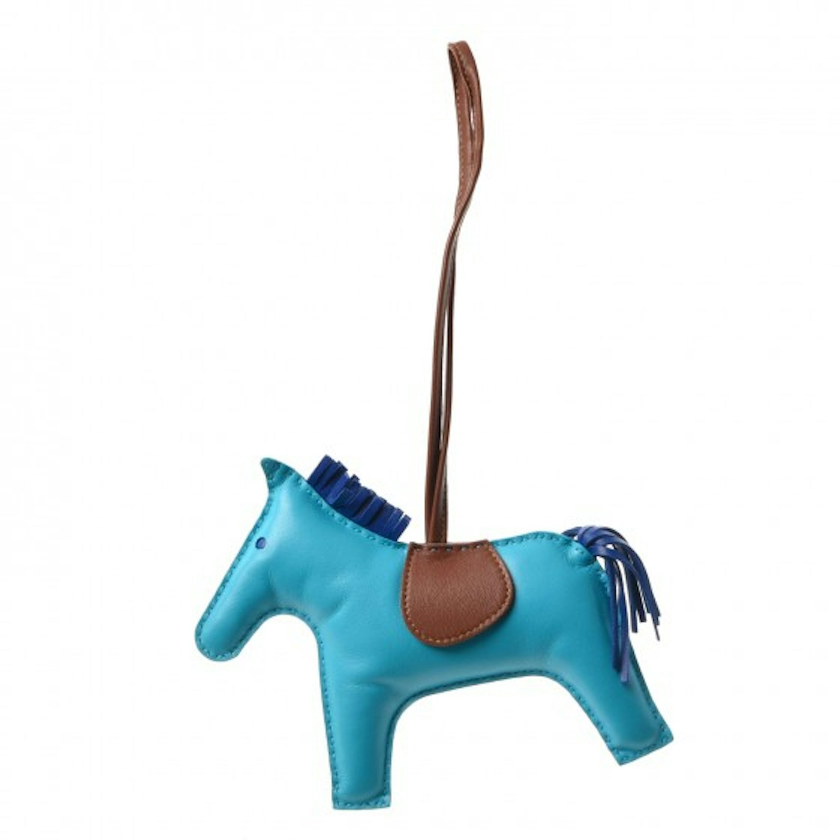 Hermes Bag Charm Rodeo Horse Milo PM Anemone/Bleu Izmir/Fauve in Milo  Lambskin - US