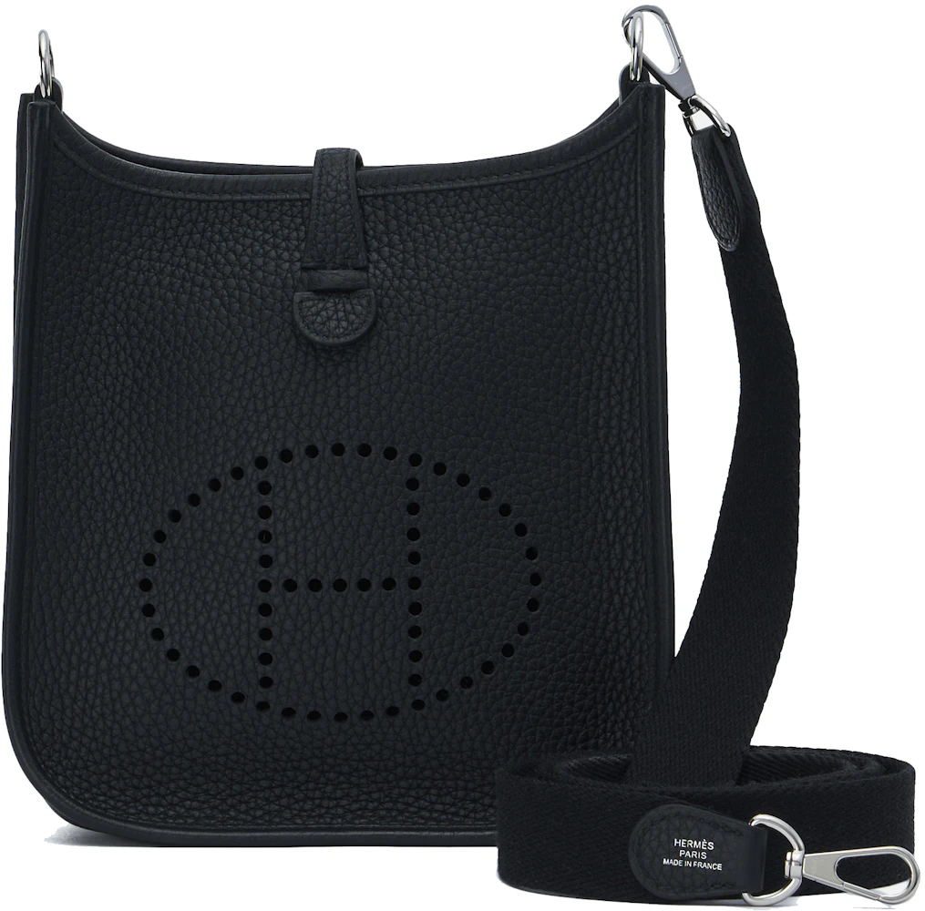 Hermes Bag Evelyne 16 e Black in Calfskin Leather with Silver-tone -  US