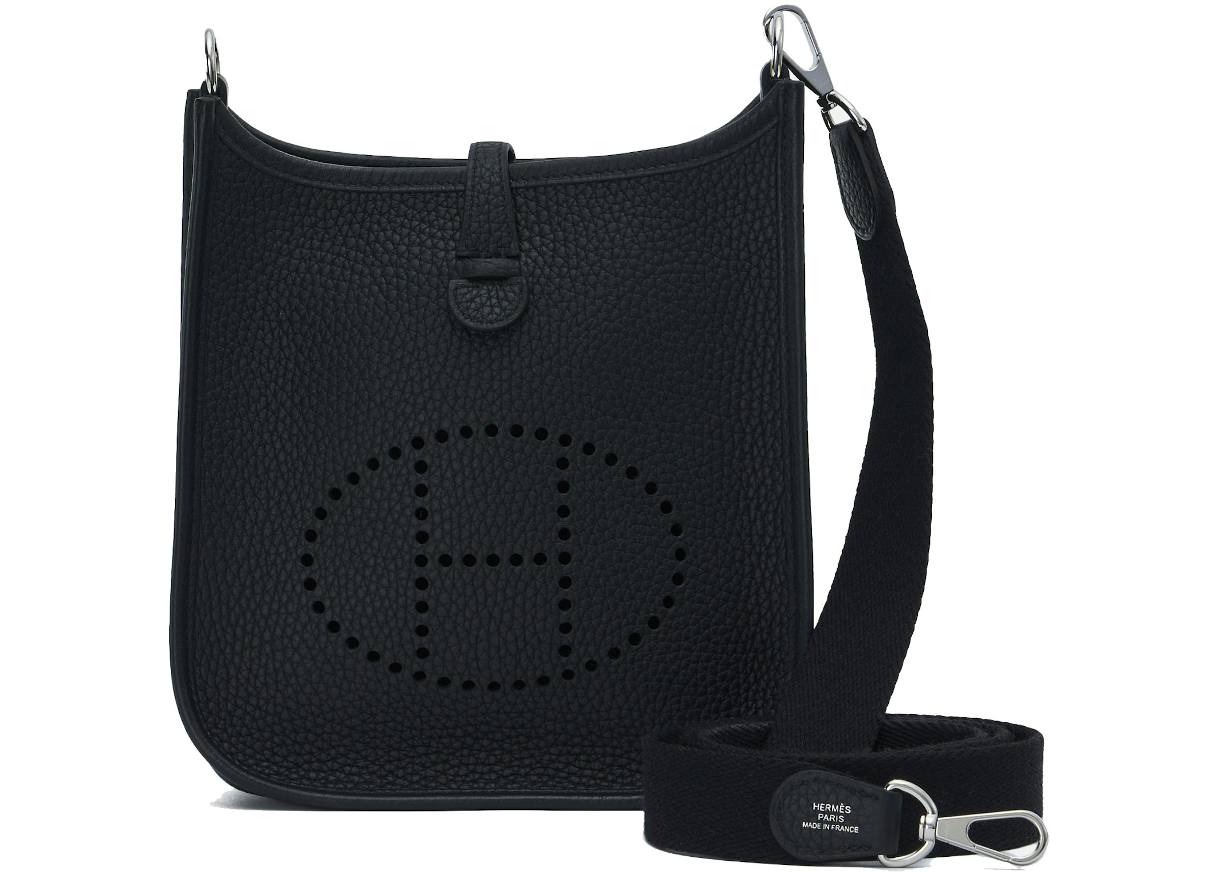 Hermes Bag Evelyne 16 e Black in Calfskin Leather with