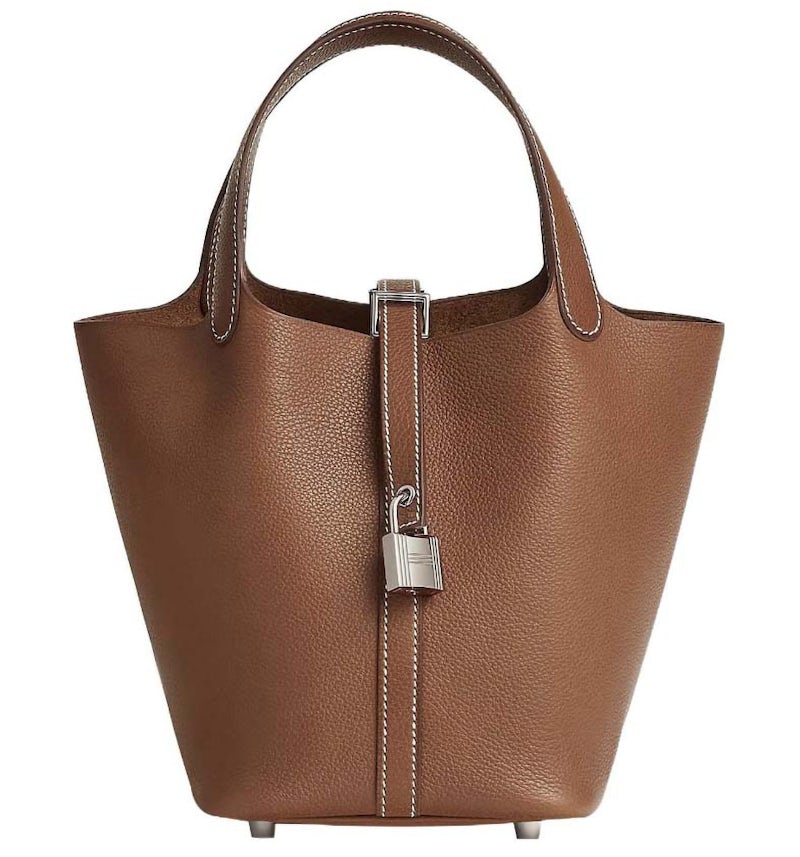 Hermes Bag Picotin 18 Lock Clemence Leather Gold in Leather with