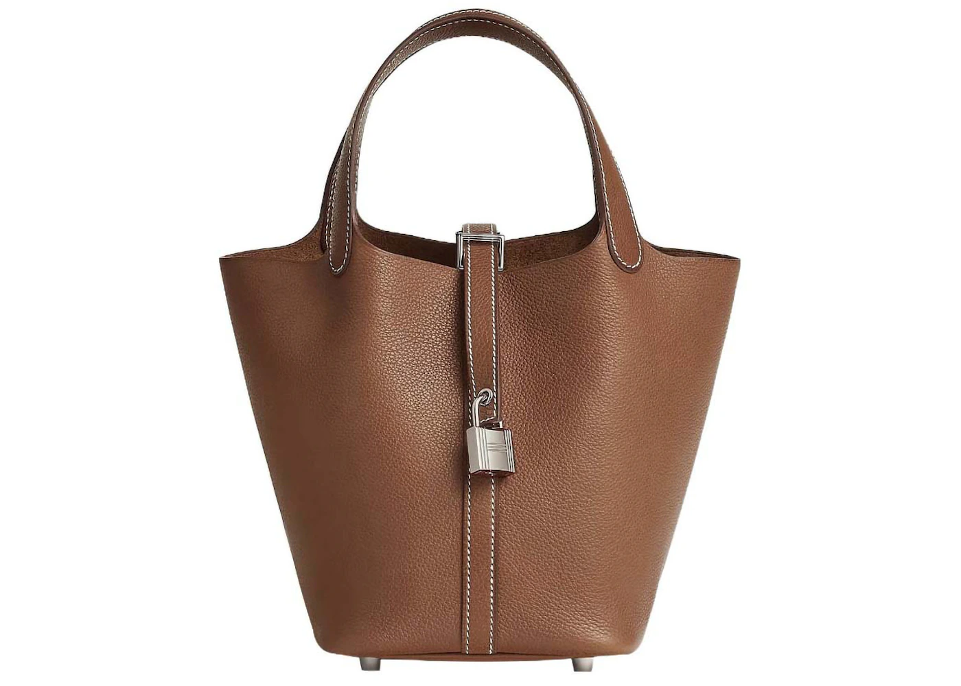 Hermes Bag Picotin 18 Lock Clemence Leather Gold in Leather with