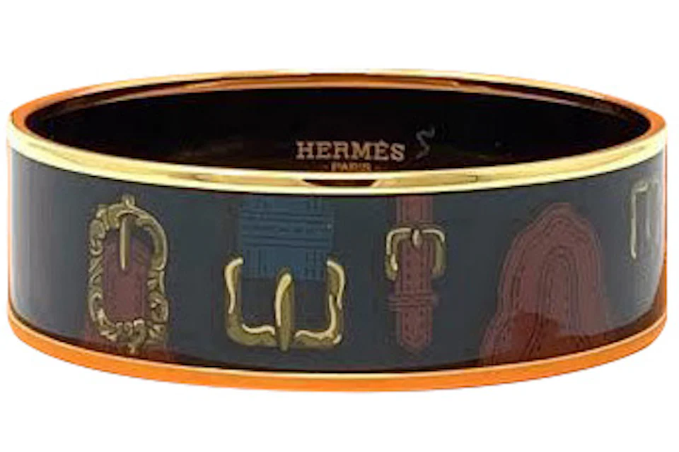 Hermes Bangle Harnais Des Presidents Navy