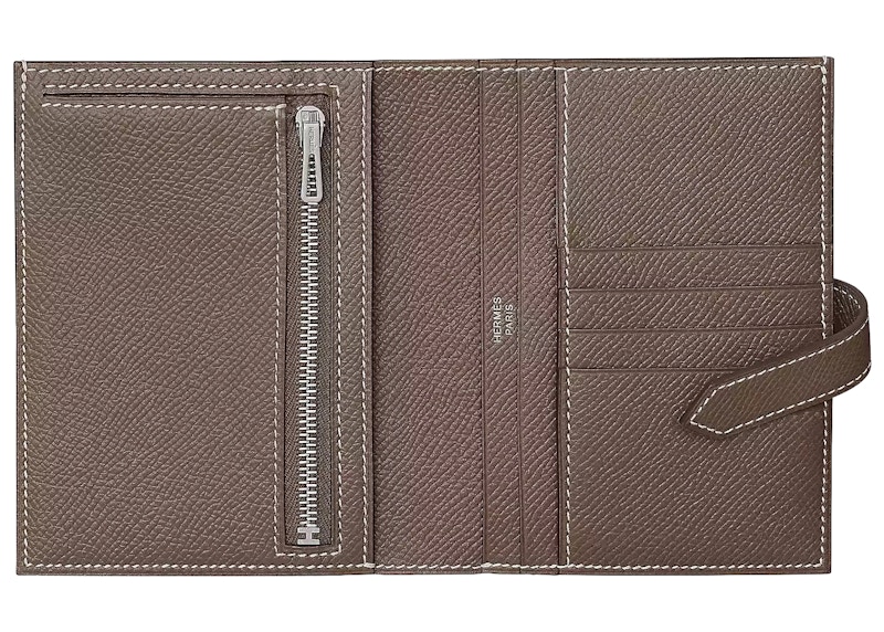 Hermes Bearn Compact Wallet Brown