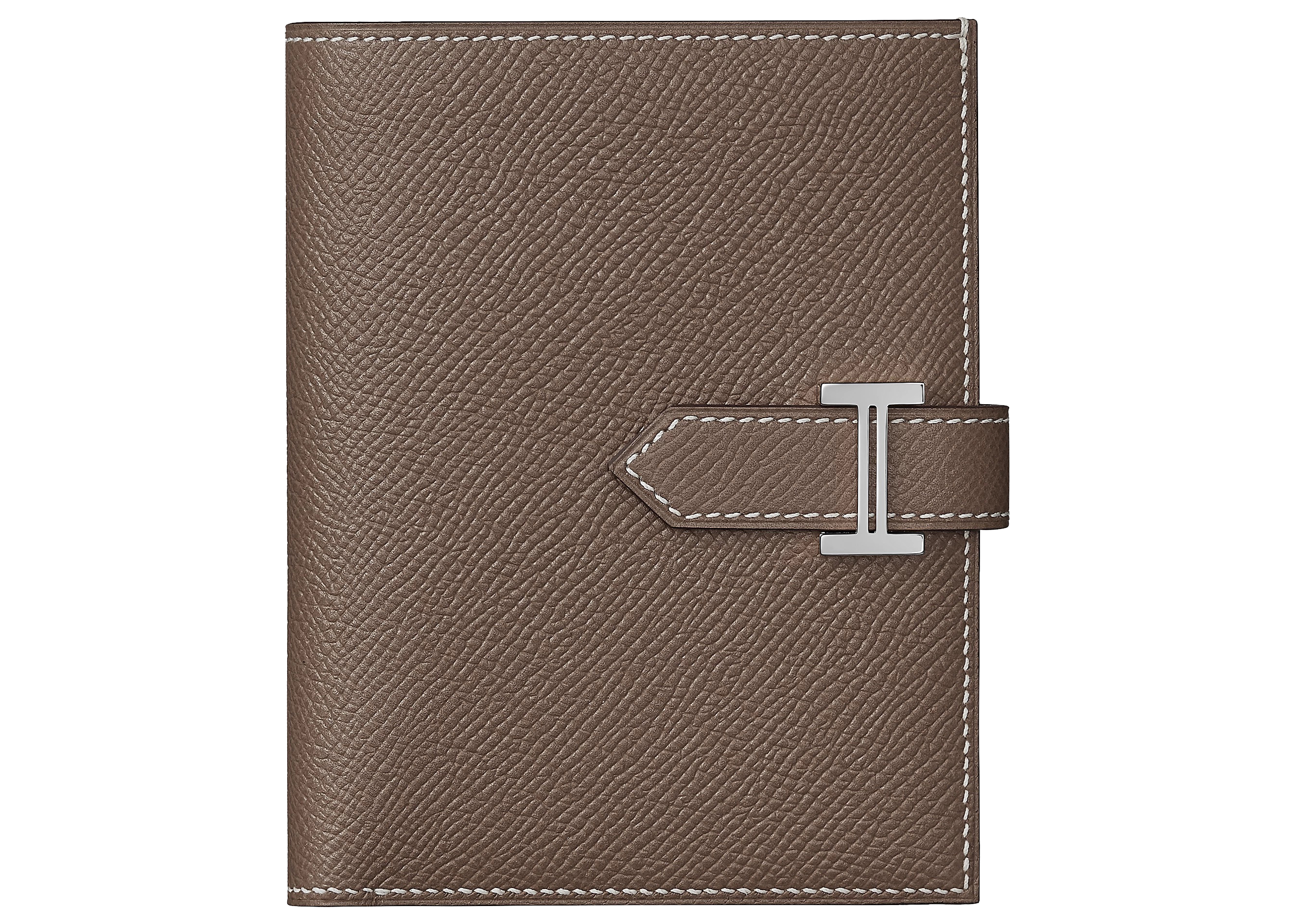 Hermes Bearn Compact Wallet Brown in Calfskin Leather with Palladium-tone -  US