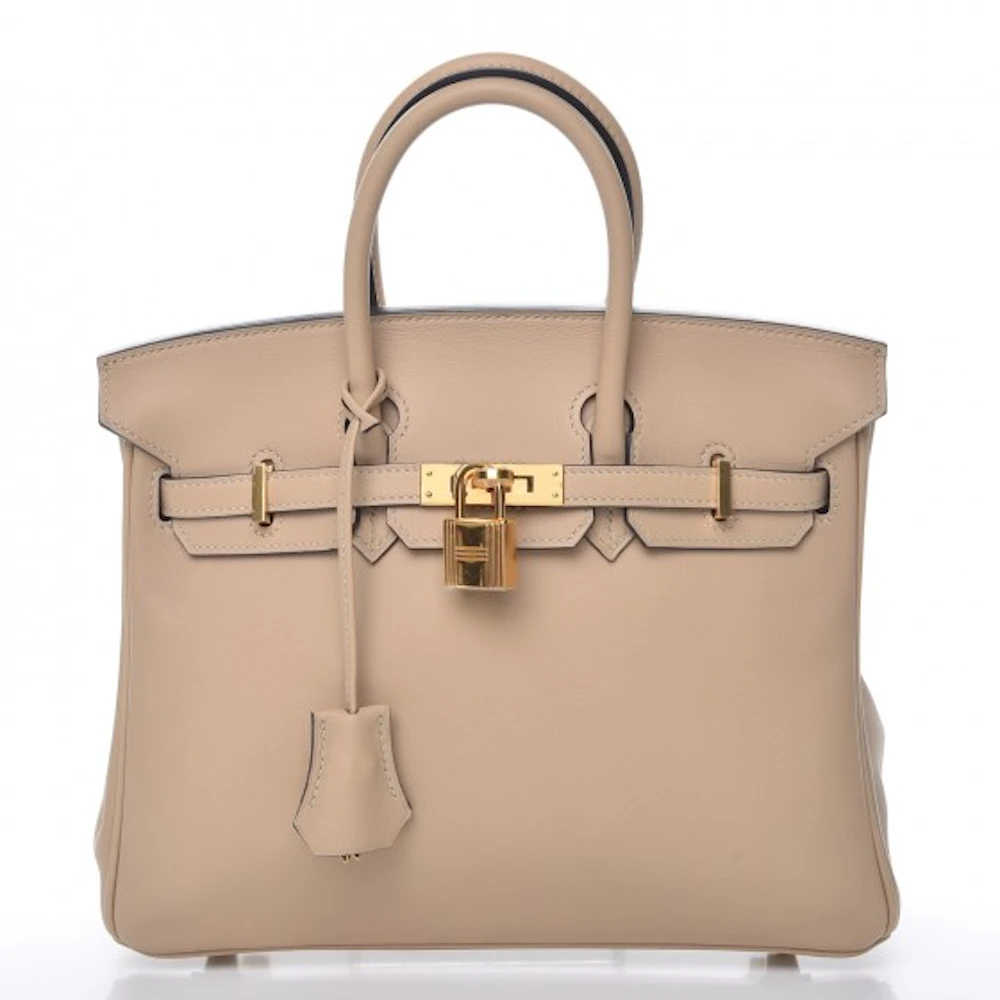 Hermes Rose Azalee Swift Leather Birkin Size 25 Bag