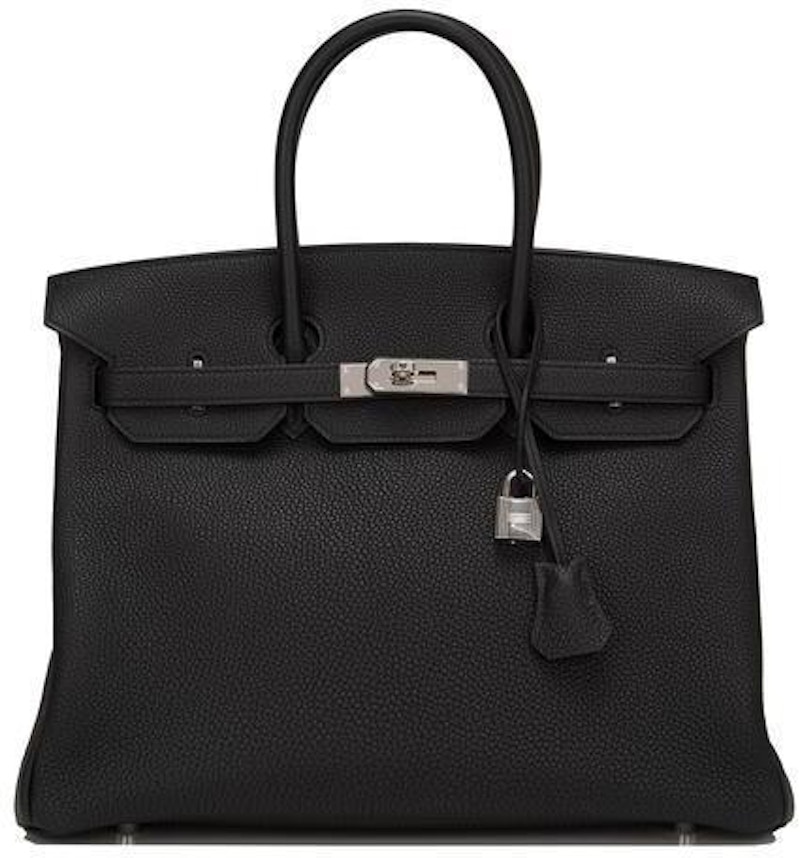 Hermes Birkin Togo 35 Silver tone Noir US