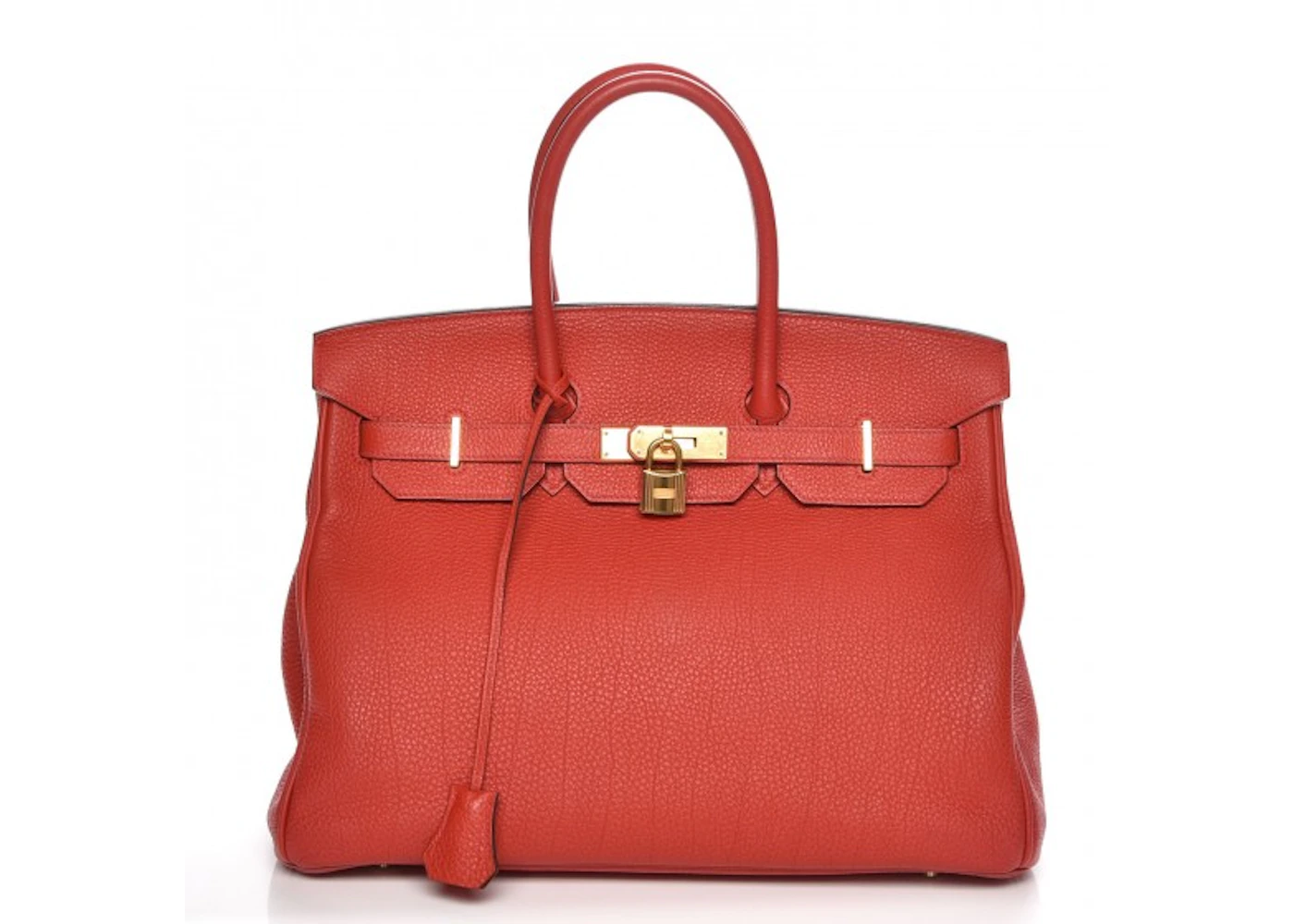 Hermes Birkin Togo Gold Plated 35 Rouge Casaque in Togo Leather with  Gold-tone - US
