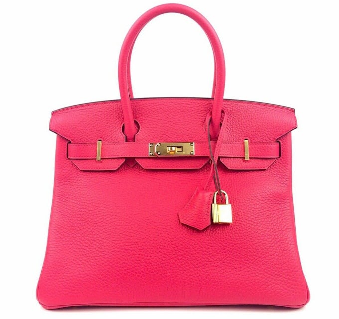Hermes Birkin Togo Gold-tone 30 Pink Rose in Togo Leather with Gold-tone -  US