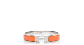 Hermes Bracelet Narrow Clic Clac H Enamel GM Orange