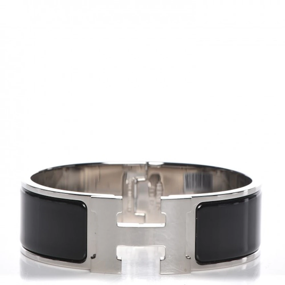 Hermes Bracelet Wide Clic Clac H Enamel GM in Silver-Tone Metal with ...