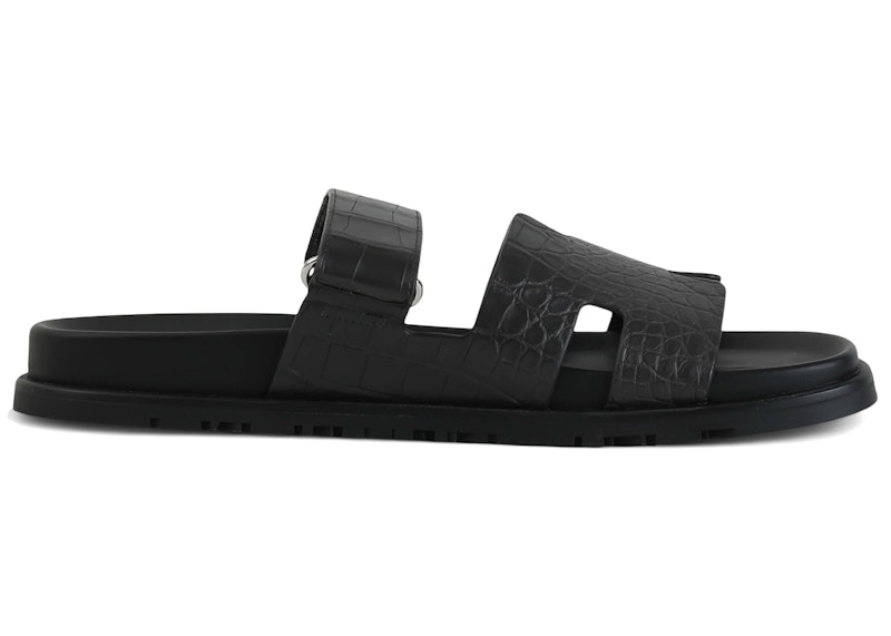Hermes Chypre Sandal Black Crocodile (Women's) - Sneakers - US