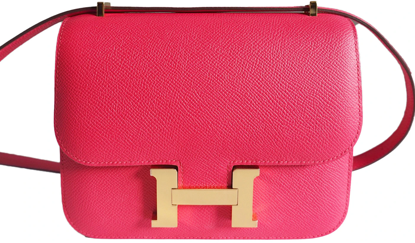 Hermes Constance III Epsom Mini 18 Rose Extreme in Veau Epsom with Gold  Plated - GB