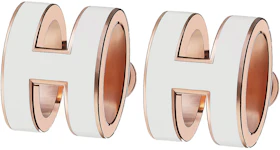 Hermes Earrings Pop H Mini Blanc