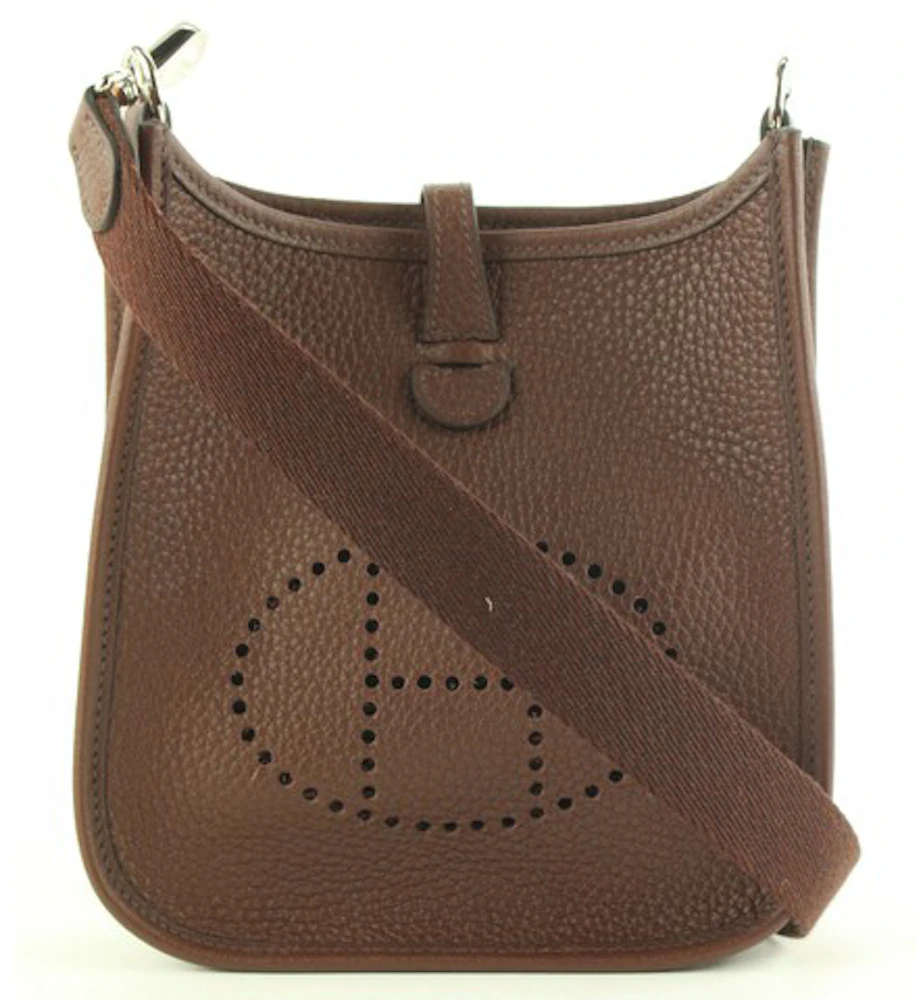 Evelyne leather crossbody bag Hermès Brown in Leather - 36159056