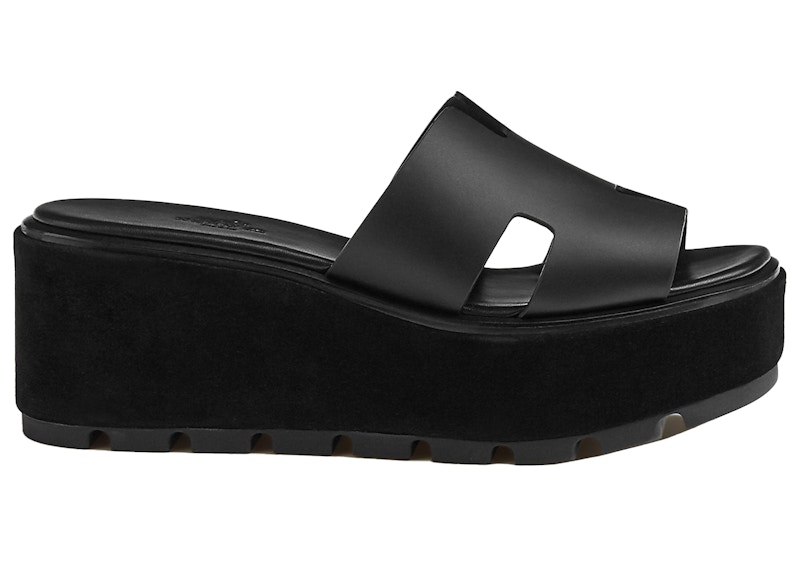 Hermes Eze 30 Sandal Noir Leather - H222144Z 02380 - US